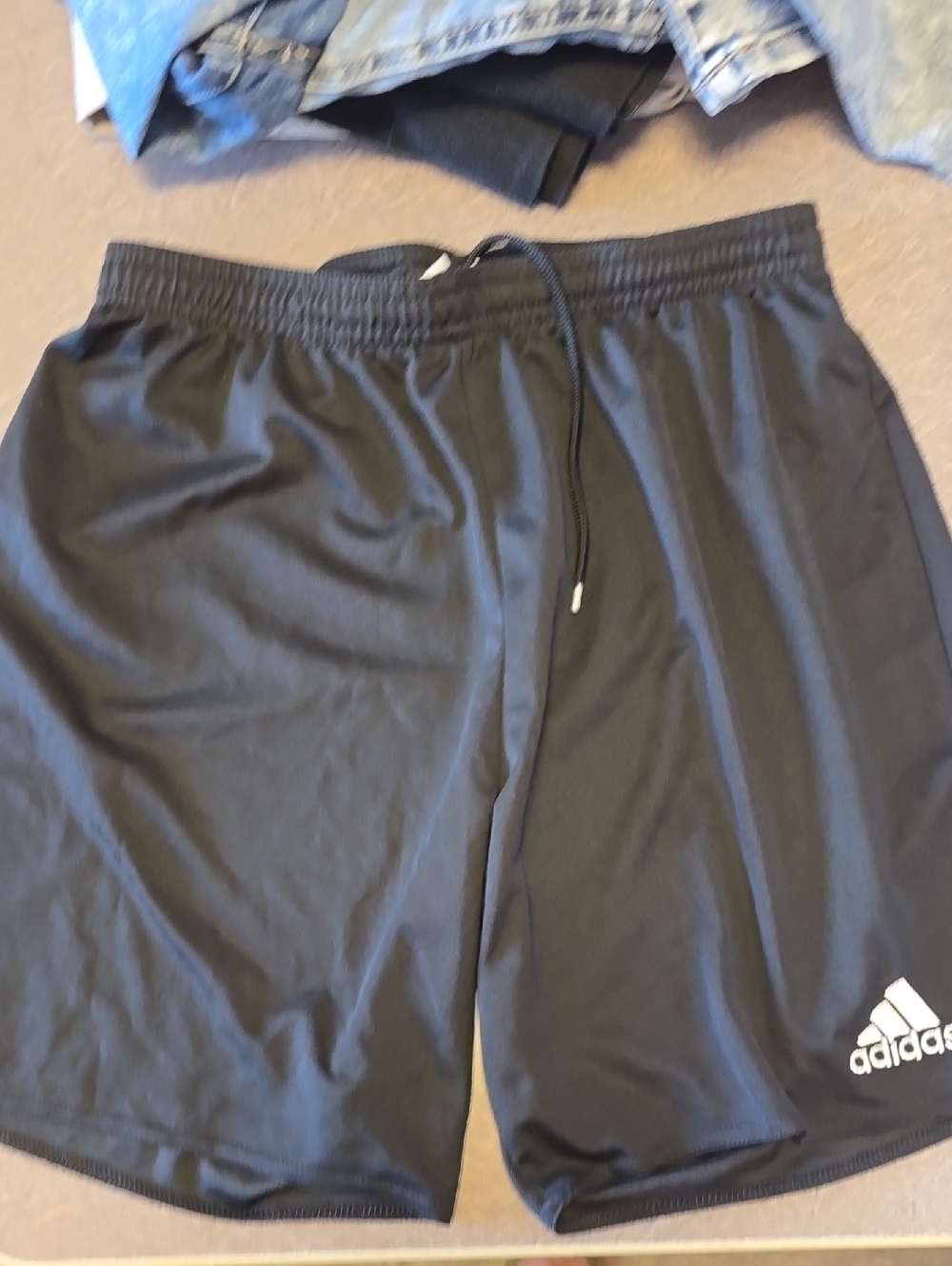 adidas Black Athletic Training Shorts with Drawstring